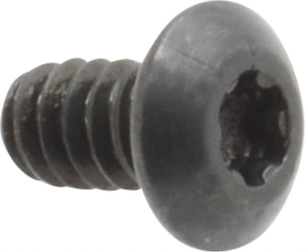 Camcar - #6-32 UNC Torx Plus Drive, Button Screw - Alloy Steel, Black Oxide Finish, Fully Threaded, 1/4" Length Under Head - Caliber Tooling