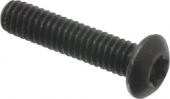 Camcar - #8-32 UNC Torx Plus Drive, Button Screw - Alloy Steel, Black Oxide Finish, Fully Threaded, 3/4" Length Under Head - Caliber Tooling