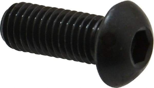 Holo-Krome - M10x1.50 Metric Coarse Hex Socket Drive, Button Screw - Grade 12.9 Alloy Steel, Black Oxide Finish, Fully Threaded, 25mm Length Under Head - Caliber Tooling