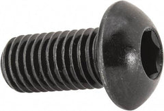 Holo-Krome - M12x1.75 Metric Coarse Hex Socket Drive, Button Screw - Grade 12.9 Alloy Steel, Black Oxide Finish, Fully Threaded, 25mm Length Under Head - Caliber Tooling