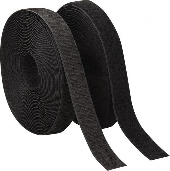 VELCRO Brand - 1" Wide x 10 Yd Long Sew On Hook & Loop Roll - Continuous Roll, Black - Caliber Tooling