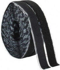 VELCRO Brand - 3/4" Wide x 5 Yd Long Adhesive Backed Hook & Loop Roll - Continuous Roll, Black - Caliber Tooling