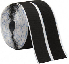 VELCRO Brand - 2" Wide x 10 Yd Long Adhesive Backed Hook & Loop Roll - Continuous Roll, Black - Caliber Tooling