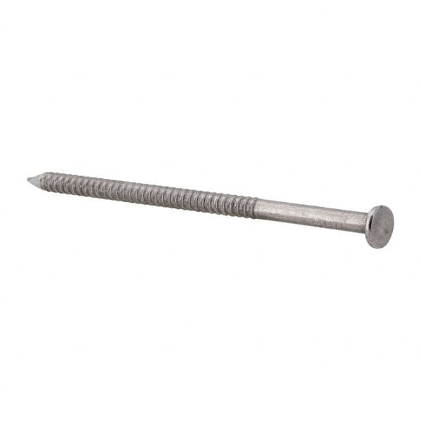 Made in USA - 16D, 8 Gauge, 3-1/2" OAL Common Nails - Ring Shank, 18-8 Stainless Steel - Caliber Tooling