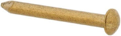 Made in USA - 18 Gauge, 1/2" OAL Escutcheon Pin Nails - Smooth Shank, Brass, Bright Finish - Caliber Tooling