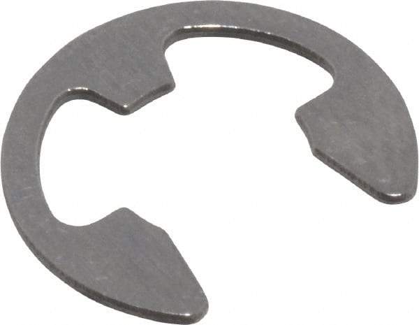 Rotor Clip - 1/4" Groove Diam, 5/16" Shaft Diam, Stainless Steel, E Style External Retaining Rings - 0.029" Groove Width, 0.031" Groove Depth, 0.025" Ring Thickness, Grade 15-7 Grade 632 - Caliber Tooling