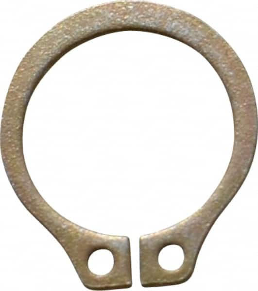 Rotor Clip - 0.382" Groove Diam, 13/32" Shaft Diam, Zinc Yellow Dichromate Steel, Snap External Retaining Rings - 0.029" Groove Width, 0.012" Groove Depth, 0.025" Ring Thickness, Grade 1060-1090 - Caliber Tooling