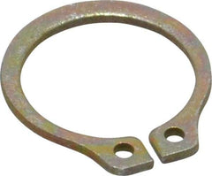 Rotor Clip - 0.468" Groove Diam, 1/2" Shaft Diam, Zinc Yellow Dichromate Steel, Snap External Retaining Rings - 0.039" Groove Width, 0.016" Groove Depth, 0.035" Ring Thickness, Grade 1060-1090 - Caliber Tooling