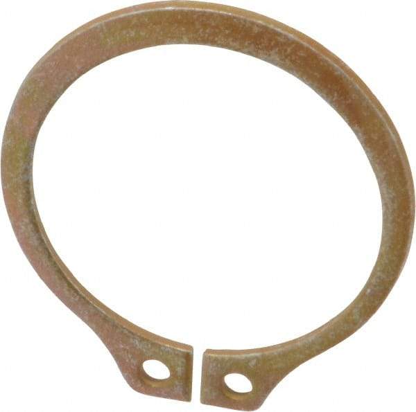 Rotor Clip - 1.059" Groove Diam, 1-1/8" Shaft Diam, Zinc Yellow Dichromate Steel, Snap External Retaining Rings - 0.056" Groove Width, 0.033" Groove Depth, 0.05" Ring Thickness, Grade 1060-1090 - Caliber Tooling