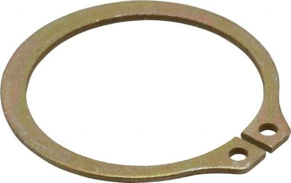 Rotor Clip - 1-13/32" Groove Diam, 1-1/2" Shaft Diam, Zinc Yellow Dichromate Steel, Snap External Retaining Rings - 0.056" Groove Width, 0.047" Groove Depth, 0.05" Ring Thickness, Grade 1060-1090 - Caliber Tooling