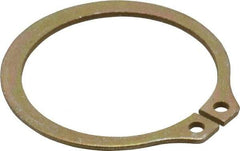 Rotor Clip - 1-13/32" Groove Diam, 1-1/2" Shaft Diam, Zinc Yellow Dichromate Steel, Snap External Retaining Rings - 0.056" Groove Width, 0.047" Groove Depth, 0.05" Ring Thickness, Grade 1060-1090 - Caliber Tooling