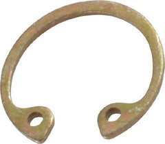 Rotor Clip - 0.035" Thick, Zinc Yellow Dichromate Finish, Steel Snap Internal Retaining Ring - 0.039" Groove Width, 0.017" Groove Depth, 0.596" Groove Diam, Grade 1060-1090 - Caliber Tooling