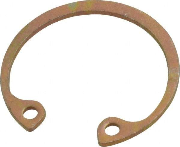 Rotor Clip - 0.035" Thick, Zinc Yellow Dichromate Finish, Steel Snap Internal Retaining Ring - 0.039" Groove Width, 0.023" Groove Depth, 0.796" Groove Diam, Grade 1060-1090 - Caliber Tooling