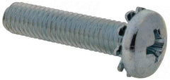 Value Collection - #10-32 UNF, 7/8" Length Under Head Phillips Drive Machine Screw - Pan Head, Grade 2 Steel, Zinc-Plated Finish, Without Washer - Caliber Tooling