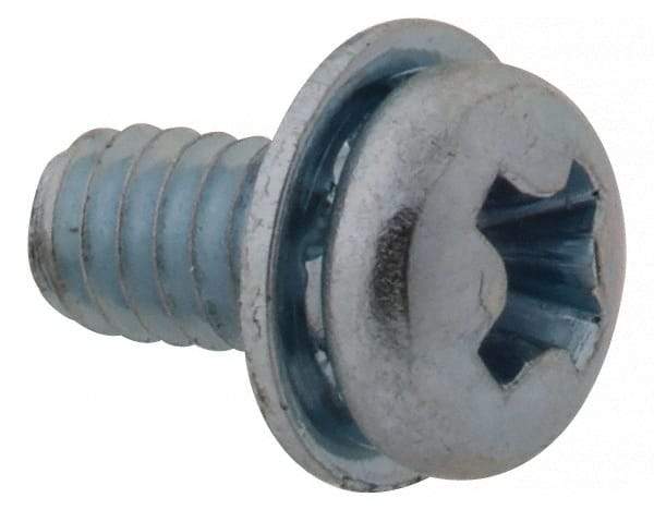 Value Collection - #2-56 UNC, 3/16" Length Under Head Phillips Drive Machine Screw - Pan Head, Grade J82 Steel, Zinc-Plated Finish, Internal Tooth - Caliber Tooling