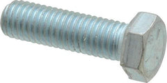 Made in USA - 1/2-13 UNC, 1-3/4" Length Under Head Hex Head Cap Screw - Fully Threaded, Grade 5 Steel, Zinc-Plated Finish, 3/4" Hex - Caliber Tooling