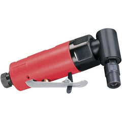 Dynabrade - 1/4" Collet, Angle Handle, Air Angle Die Grinder - 20,000 RPM, Rear Exhaust, 19 CFM, 0.2 hp, 90 psi, 1/4 NPT Inlet - Caliber Tooling