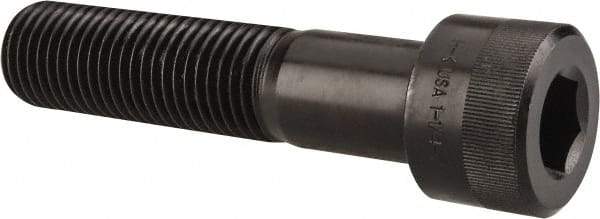 Holo-Krome - 1-1/4 - 7 UNC Hex Socket Drive, Socket Cap Screw - Alloy Steel, Black Oxide Finish, Partially Threaded, 5-1/2" Length Under Head - Caliber Tooling