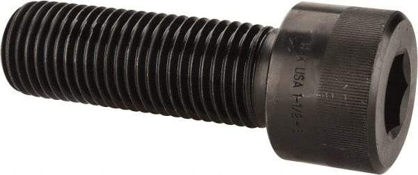 Holo-Krome - 1-1/2 - 6 UNC Hex Socket Drive, Socket Cap Screw - Alloy Steel, Black Oxide Finish, Partially Threaded, 4-1/2" Length Under Head - Caliber Tooling