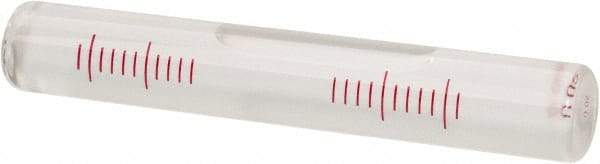 SPI - 3-3/4 Inch Long x 19/32 Inch Wide, Level Replacement Vial - Clear, Use With Block Levels - Caliber Tooling