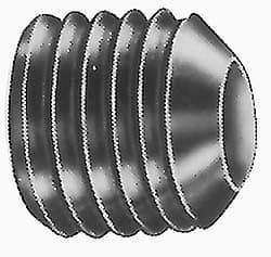 Value Collection - 5/16-18 UNC, 3" OAL, Cup Point Set Screw - Grade ASTM F912 Alloy Steel, 5/32" Key - Caliber Tooling