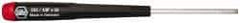 Wiha - 1/8" Precision Miniature Hex Driver - 2-23/64" Bade Length, Tapered Handle, 6-3/4" OAL - Caliber Tooling