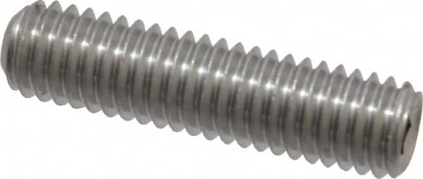 Value Collection - 3/8-16 UNC, 1-1/2" OAL, Cup Point Set Screw - Grade 18-8 Stainless Steel, 3/16" Key - Caliber Tooling