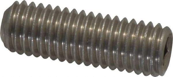 Value Collection - 1/2-13 UNC, 1-1/2" OAL, Cup Point Set Screw - Grade 18-8 Stainless Steel, 1/4" Key - Caliber Tooling