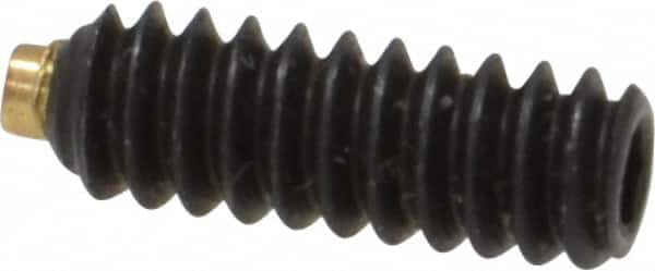 Made in USA - #6-32 UNC, 3/8" Length of Thread, Soft Tip Point Set Screw - Grade 8 Alloy Steel - Caliber Tooling