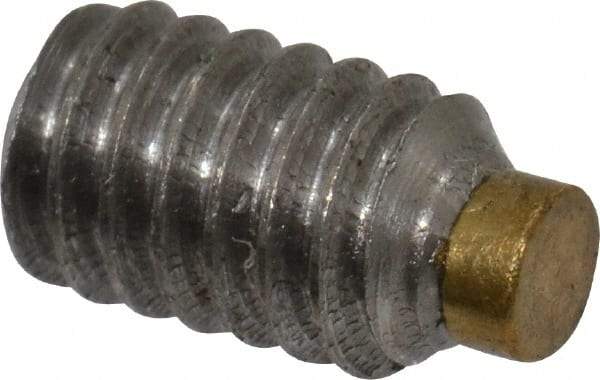 Made in USA - #8-32 UNC, 1/4" Length of Thread, Soft Tip Point Set Screw - Grade 18-8 Stainless Steel - Caliber Tooling