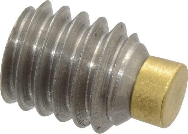 Made in USA - 5/16-18 UNC, 3/8" Length of Thread, Soft Tip Point Set Screw - Grade 18-8 Stainless Steel - Caliber Tooling