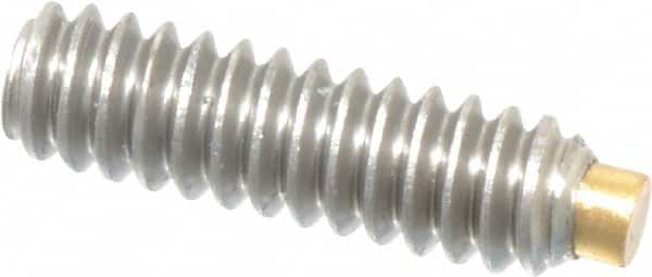 Made in USA - #4-40 UNC, 3/8" Length of Thread, Soft Tip Point Set Screw - Grade 18-8 Stainless Steel - Caliber Tooling