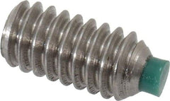 Made in USA - 1/4-20 UNC, 1/2" Length of Thread, Soft Tip Point Set Screw - Grade 18-8 Stainless Steel - Caliber Tooling