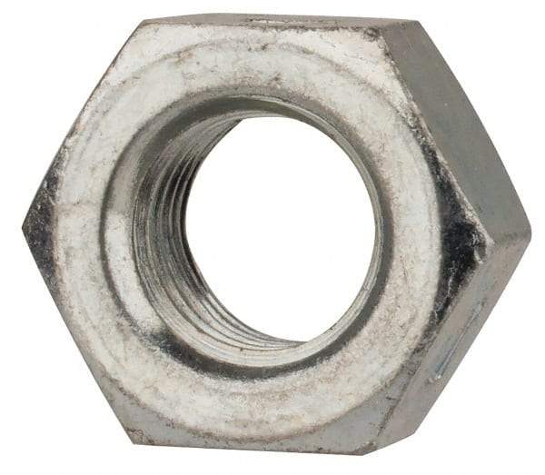 Value Collection - 5/16-24 UNF Grade 2 Two Way Lock Nut with Distorted Thread - 1/2" Width Across Flats, 17/64" High, Zinc-Plated Finish - Caliber Tooling