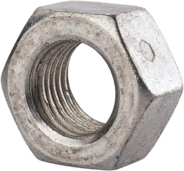 Value Collection - 7/16-20 UNF Grade 2 Two Way Lock Nut with Distorted Thread - 11/16" Width Across Flats, 3/8" High, Zinc-Plated Finish - Caliber Tooling