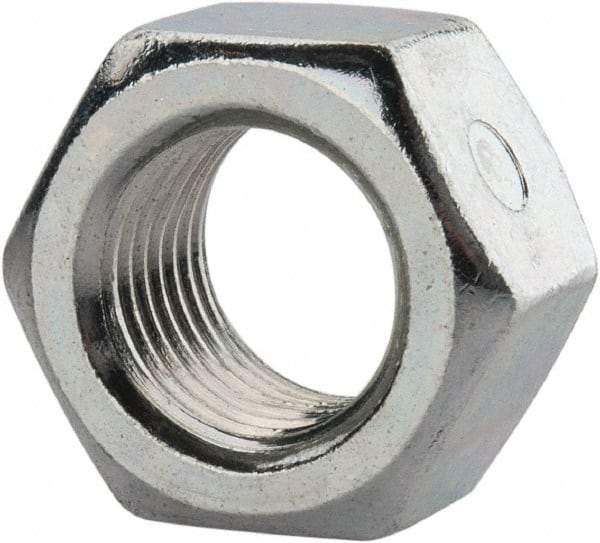 Value Collection - 1/2-20 UNF Grade 2 Two Way Lock Nut with Distorted Thread - 3/4" Width Across Flats, 7/16" High, Zinc-Plated Finish - Caliber Tooling