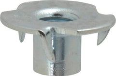 Value Collection - 5/16-18 Zinc-Plated Steel Standard Tee Nut - 3/8" Barrel Length, 7/8" Flange Diam, 3 Prongs - Caliber Tooling