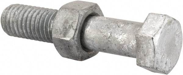 Value Collection - 1/2-13 Thread, 2-1/2" Length Under Head, Steel Hex Head Bolt - Hot Dipped Galvanized Coated, 3/4" Hex, UNC Thread, ANSI/ASME B18.2.2 & ASME B18.2.1, Grade 2 - Caliber Tooling