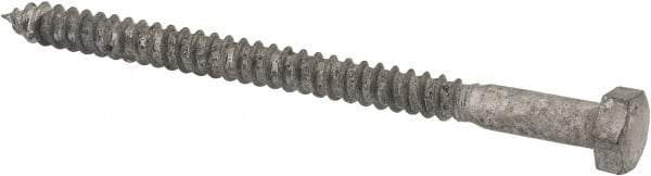 Value Collection - 5/16" Screw, 4-1/2" Length Under Head, Steel, Hex Head Lag Screw - Hot Dipped Galvanized, AISI 1006, ASME B18.2.1 Fastner, Grade 1006-1022 - Caliber Tooling