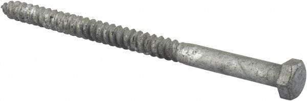 Value Collection - 3/8" Screw, 6" Length Under Head, Steel, Hex Head Lag Screw - Hot Dipped Galvanized, AISI 1006, ASME B18.2.1 Fastner, Grade 1006-1022 - Caliber Tooling