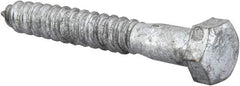 Value Collection - 1/2" Screw, 3-1/2" Length Under Head, Steel, Hex Head Lag Screw - Hot Dipped Galvanized, AISI 1006, ASME B18.2.1 Fastner, Grade 1006-1022 - Caliber Tooling