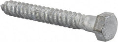 Value Collection - 1/2" Screw, 4" Length Under Head, Steel, Hex Head Lag Screw - Hot Dipped Galvanized, AISI 1006, ASME B18.2.1 Fastner, Grade 1006-1022 - Caliber Tooling