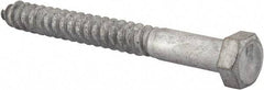 Value Collection - 1/2" Screw, 5" Length Under Head, Steel, Hex Head Lag Screw - Hot Dipped Galvanized, AISI 1006, ASME B18.2.1 Fastner, Grade 1006-1022 - Caliber Tooling