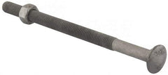 Value Collection - 1/2-13 UNC 8" Length Under Head, Standard Square Neck, Carriage Bolt - 1006-1050 Steel, Galvanized Zinc-Plated Finish - Caliber Tooling