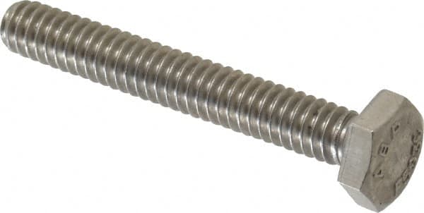 Value Collection - 1/4-20 UNC, 1-3/4" Length Under Head Hex Head Cap Screw - Fully Threaded, Grade 18-8 Stainless Steel, 7/16" Hex - Caliber Tooling