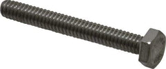 Value Collection - 1/4-20 UNC, 2" Length Under Head Hex Head Cap Screw - Fully Threaded, Grade 18-8 Stainless Steel, 7/16" Hex - Caliber Tooling