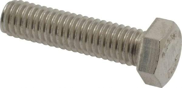 Value Collection - 3/8-16 UNC, 1-1/2" Length Under Head Hex Head Cap Screw - Fully Threaded, Grade 18-8 Stainless Steel, 9/16" Hex - Caliber Tooling