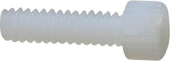 Made in USA - #6-32 UNC Hex Socket Drive, Socket Cap Screw - Grade 6/6 Nylon, Uncoated, Fully Threaded, 1/2" Length Under Head - Caliber Tooling