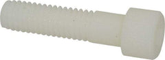 Made in USA - 3/8-16 UNC Hex Socket Drive, Socket Cap Screw - Grade 6/6 Nylon, Uncoated, Partially Threaded, 1-1/2" Length Under Head - Caliber Tooling