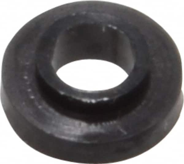 Made in USA - #4 Screw, 1/32" Shoulder Length, Nylon Shoulder Washer - Black, 0.235" Flange Diam, 3/64" Flange Thickness, 0.115" ID, 0.145" OD - Caliber Tooling